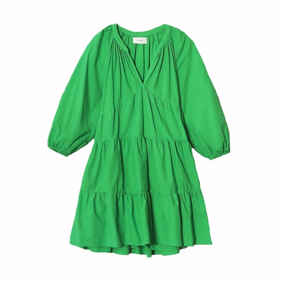 Xirena Nadia Green Tiered Dress - Picture 2 of 4